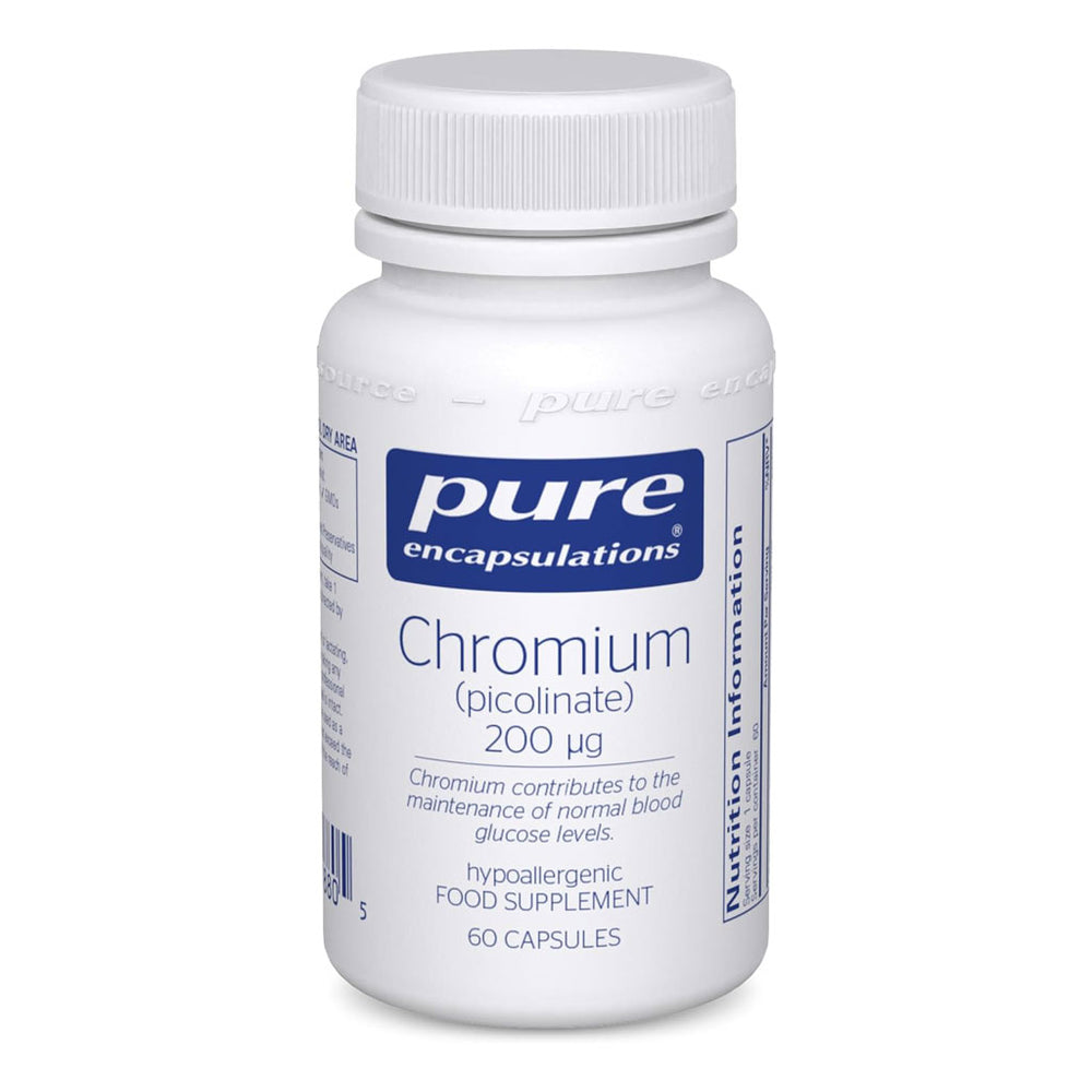 Pure Encapsulations Chromium Picolinate 200 mcg - Hypoallergenic Weight Maintenance Supplement - 60 Capsules