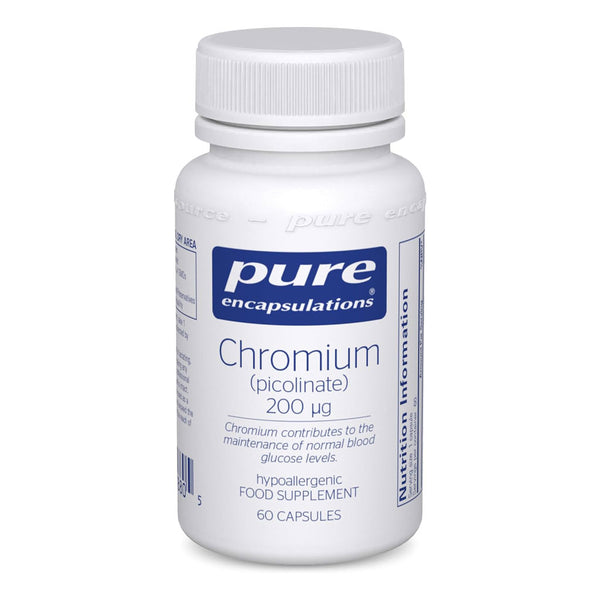 Pure Encapsulations Chromium Picolinate 200 mcg - Hypoallergenic Weight Maintenance Supplement - 60 Capsules