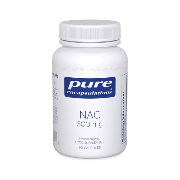 Pure Encapsulations NAC 600mg - Pure N-Acetyl-L-Cysteine for Glutathione Synthesis Support - 90 Capsules